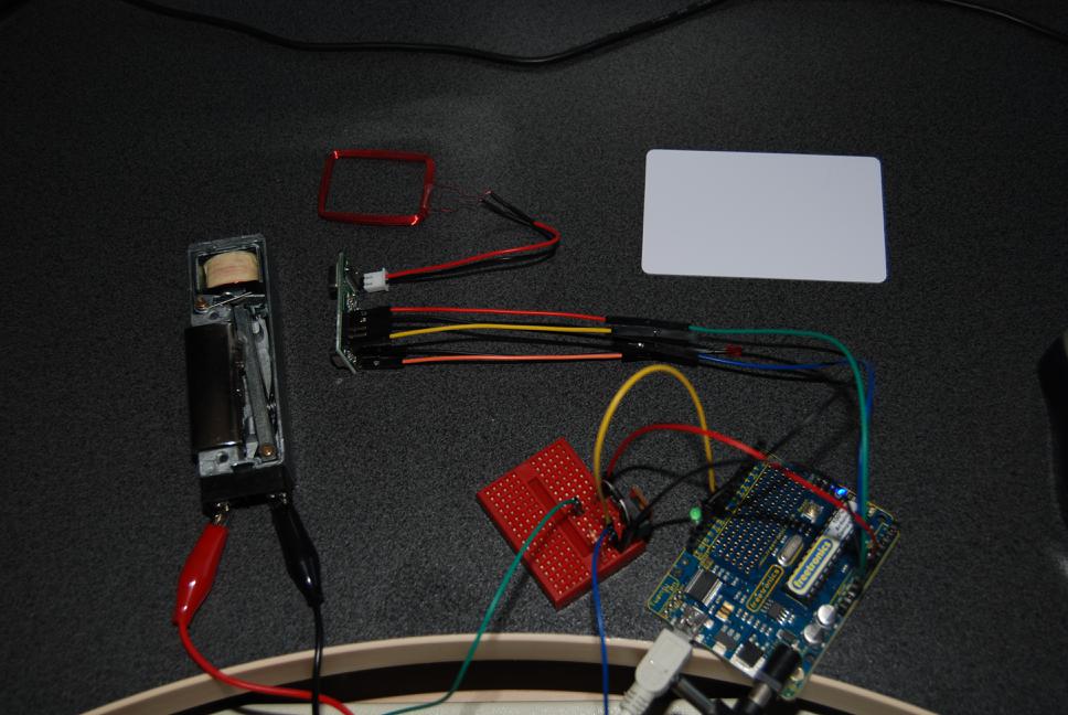 Prototype RFID and strike Prototype RFID and strike