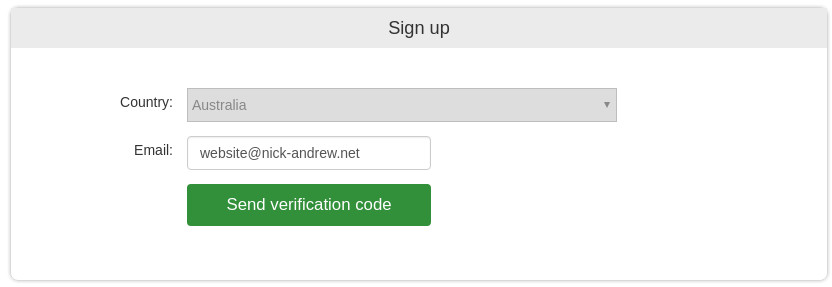 StartSSL signup box